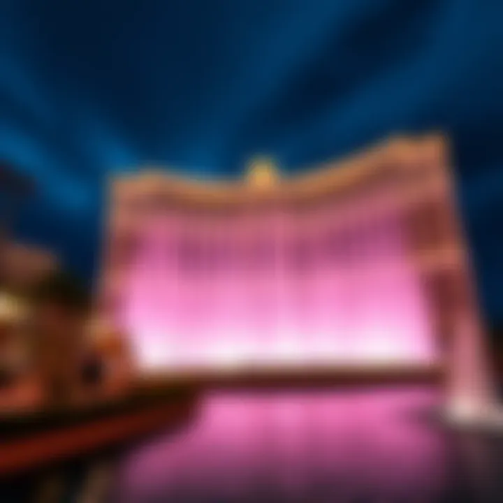 Bellagio Fountains Performance A stunning view of the Bellagio Fountains performing under the night sky