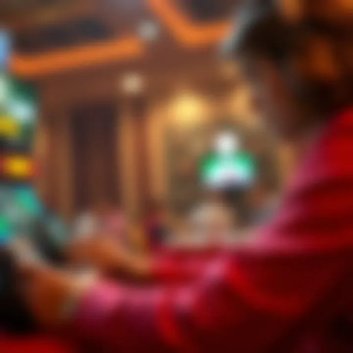 Player Engaged in Cash Reward Game A player enjoying a mobile game that offers cash rewards