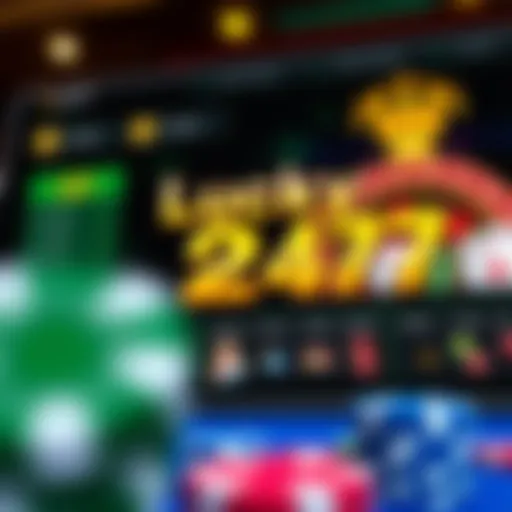 Lucky 247 User Interface Overview Visual representation of Lucky 247 online casino interface