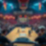 Basketball court during March Madness