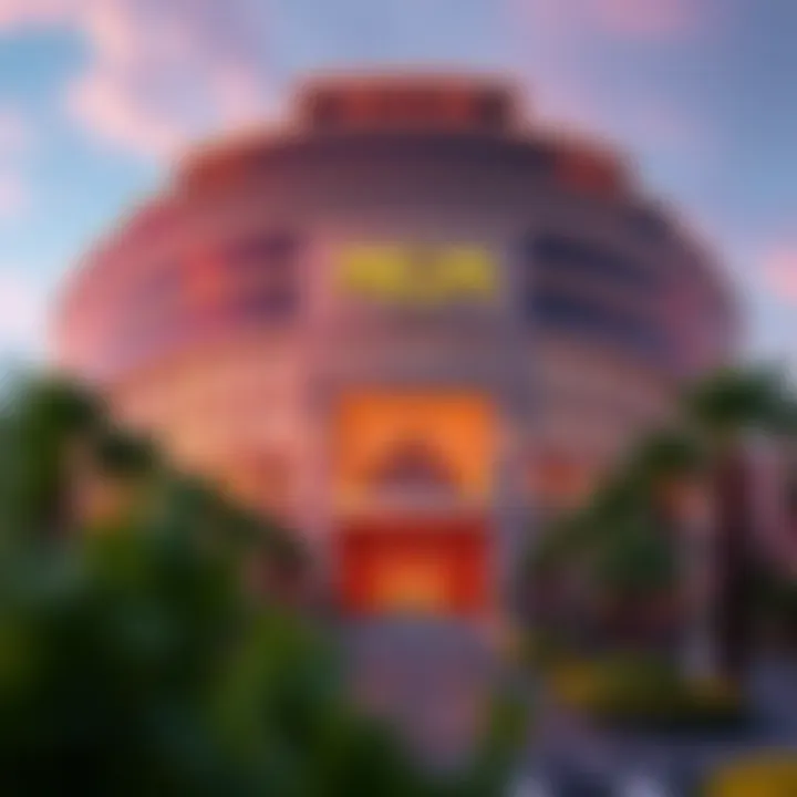 Luxurious resort exterior showcasing MGM's architectural brilliance