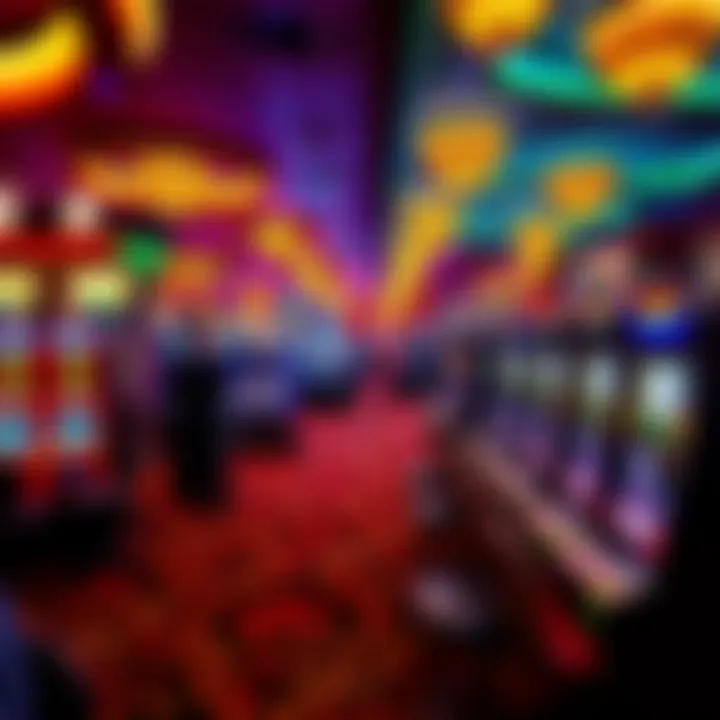 Vibrant casino floor filled with gaming tables and slot machines