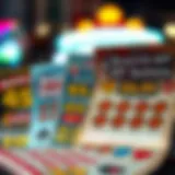 Showcasing diverse scratch-off lottery tickets