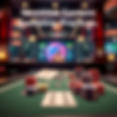 Responsible Gambling Practices A serene setting for responsible gambling with a timer and budget plan