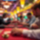 A dynamic gaming environment showcasing players engaged in skill-based games.