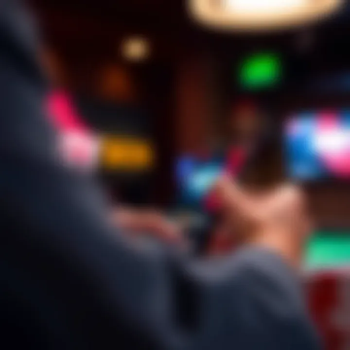 Engaging Mobile Experience on Party Poker NJ User engaging with Party Poker NJ on a mobile device