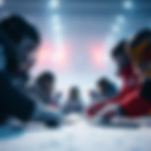 A thrilling polar sports event showcasing intense competition