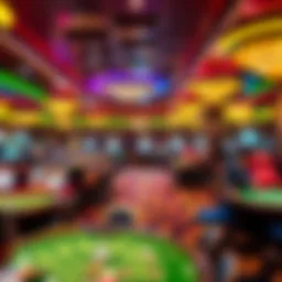 Interior view of Simba Casino showcasing gaming tables and vibrant atmosphere