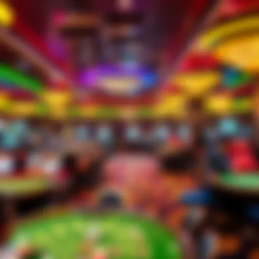 Vibrant Atmosphere of Simba Casino Interior view of Simba Casino showcasing gaming tables and vibrant atmosphere