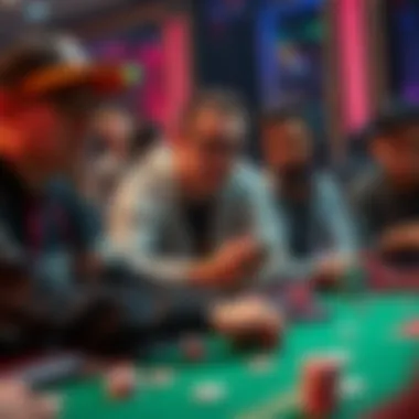 Diverse Players Engagement Diverse players engaging in competitive gaming and gambling