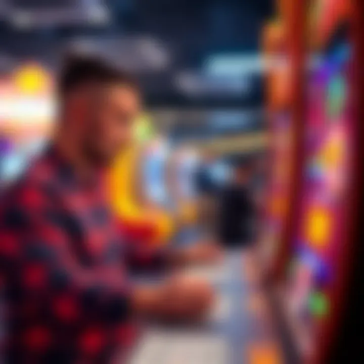 Interactive Slot Game Experience Player engaging with slot game interface