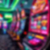 Vibrant slot machine display