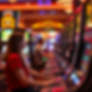 Players Engaged with Slot Machines Players engaged with slot machines at Winstar