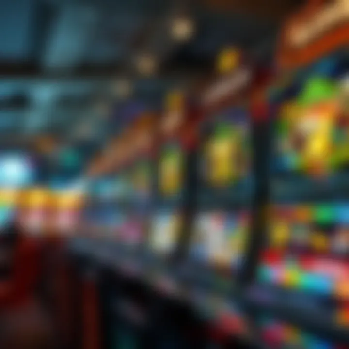 The Rise of Modern Slot Machines Modern slots with vibrant graphics and interactive features in a casino environment.