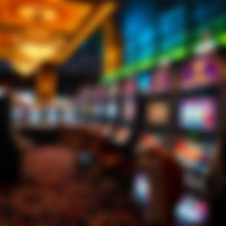 Sophisticated Slot Machine Showcase Elegant slot machine display at Speaking Rock Casino