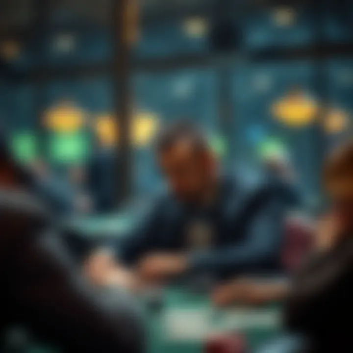 A player deep in thought, strategizing during a Texas Hold'em game