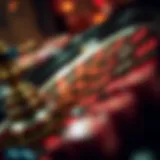 Roulette Wheel and Betting Options A roulette wheel highlighting various betting options