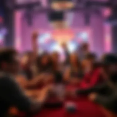 Group of friends celebrating a poker win