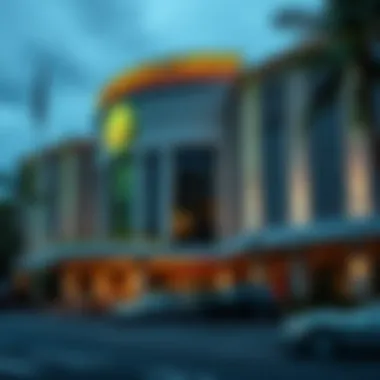 Popular Jamaican Casino Exterior The exterior of a popular Jamaican casino, illustrating its architectural design and allure.