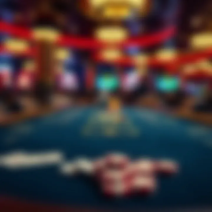 Poker Table Experience An elegant poker table set up in a Jamaican casino, highlighting the gaming experience.