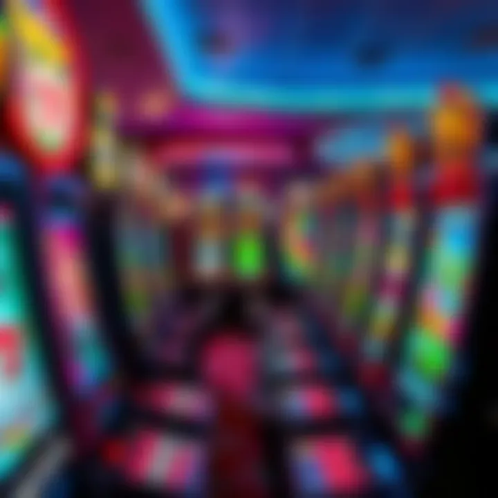 Diverse Slot Machine Area A colorful slot machine area in a casino, reflecting the diversity of gaming options.