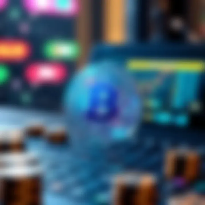 Blockchain Technology in Online Lotteries Blockchain technology symbolizing secure transactions in online lotteries