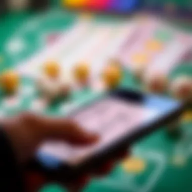 Digital Lottery Ticket Digital lottery ticket on a smartphone screen