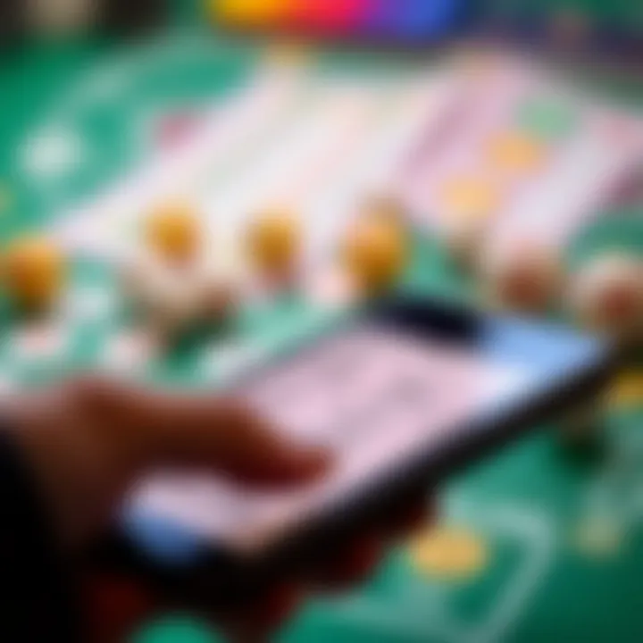 Digital Lottery Ticket Digital lottery ticket on a smartphone screen