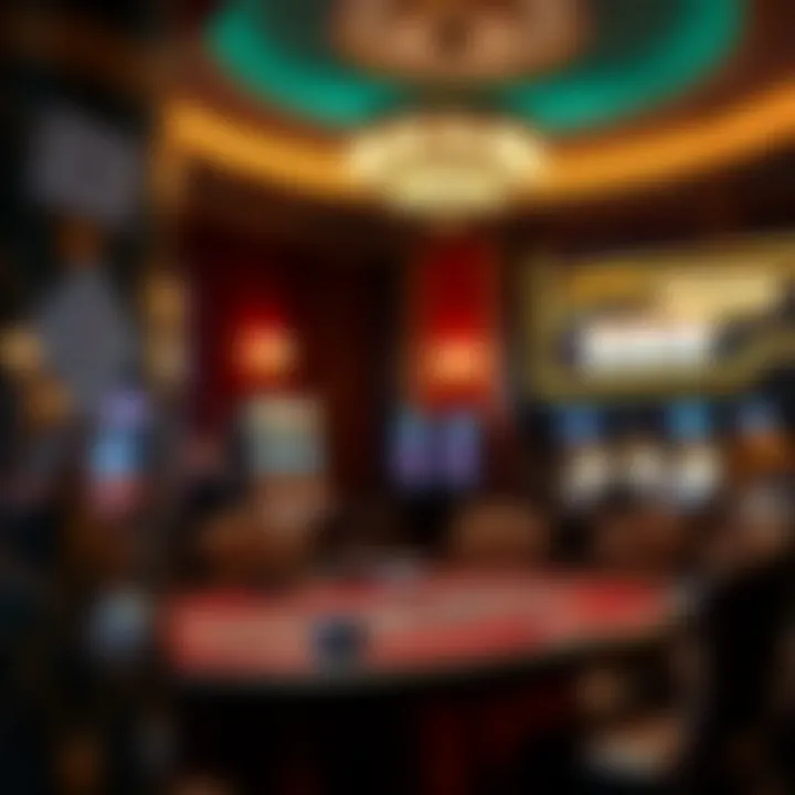 The Allure of Casino Ambiance An elegant casino interior, showcasing the allure of the gambling environment