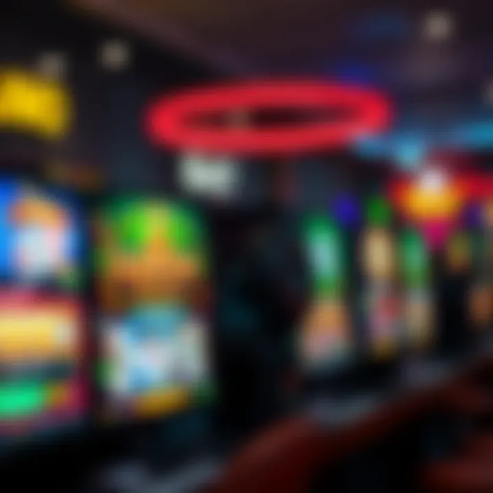 The Evolution of Online Gambling A digital interface displaying online casino games, representing technological advancement