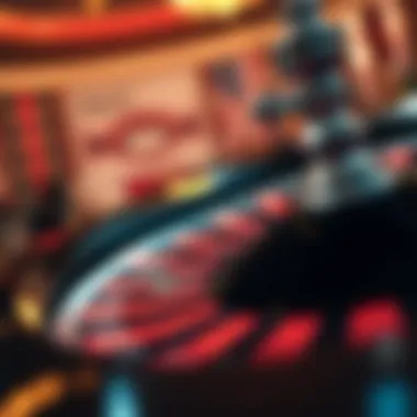 The Thrill of the Roulette Wheel An eye-catching roulette wheel in motion, capturing the thrill of chance