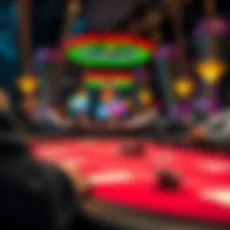 High stakes poker table during PokerStars' Big Game