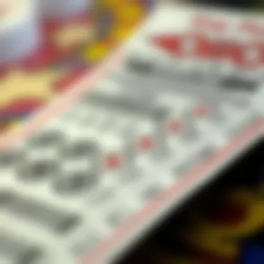 Detailed Look at a Scratch-Off Ticket Close-up view of an Ohio Lottery scratch-off ticket