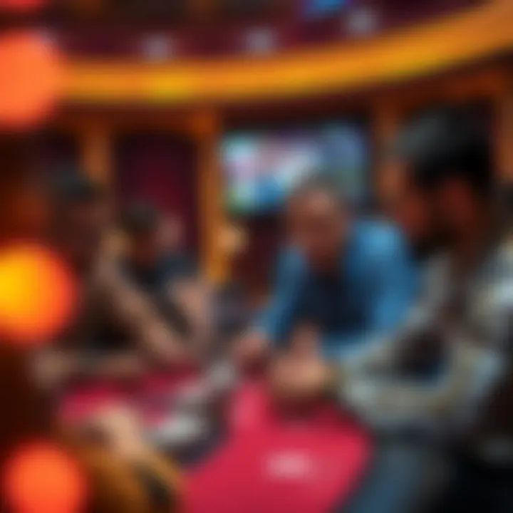 Engagement in the Poker Room A group of players engaged in a game