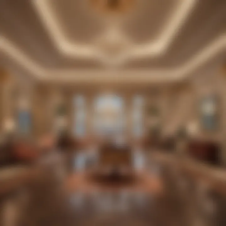 Luxurious interior of Encore Boston