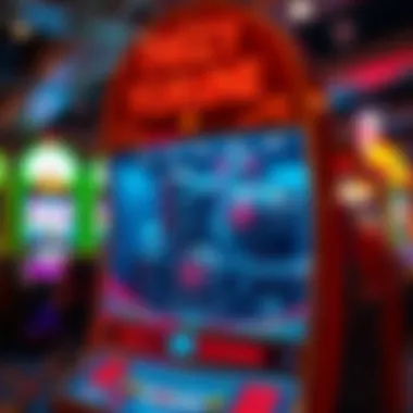 A detailed illustration of a gaming machine showcasing the mechanics of play