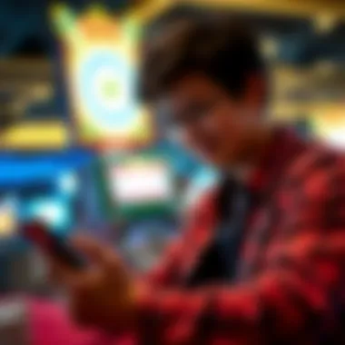 Mobile Gaming Experience Player enjoying a free slot game on a mobile device