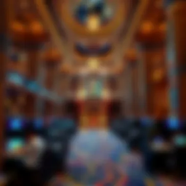 Grand Egyptian Interior of Luxor Casino Interior view illustrating the Egyptian theme and grandeur