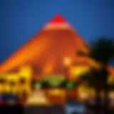 Luxor Casino exterior showcasing its iconic pyramid shape