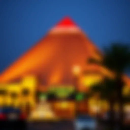 Luxor Casino exterior showcasing its iconic pyramid shape