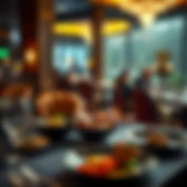 Exquisite Dining at MGI Grand Gourmet dining setup featuring exquisite dishes