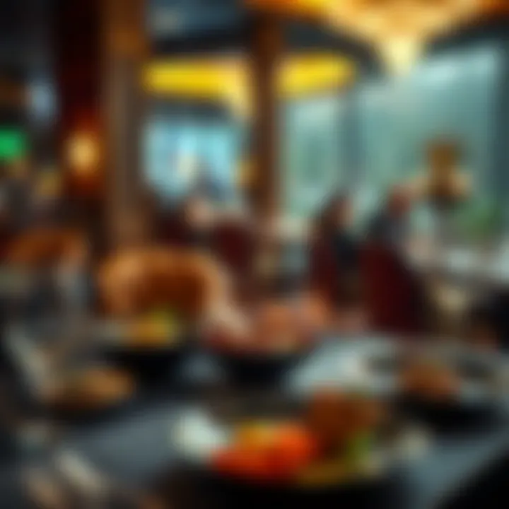 Exquisite Dining at MGI Grand Gourmet dining setup featuring exquisite dishes