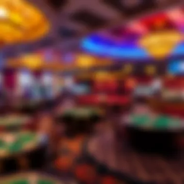 Overview of Casino Layout with Poker Area Highlighted Overview of the casino layout highlighting the poker area