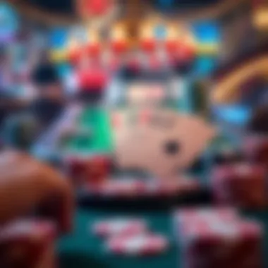 A depiction of diverse poker game features available in apps