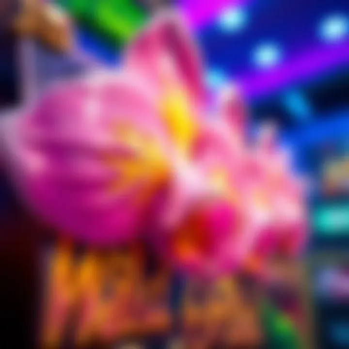 Close-up of Wild Orchid slot symbols and their intricate designs