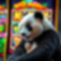 Colorful representation of the Wild Panda slot machine interface