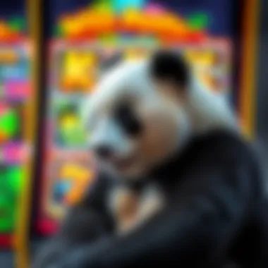 Colorful representation of the Wild Panda slot machine interface