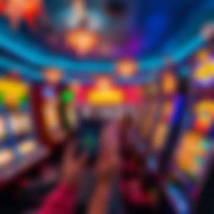 A colorful representation of a casino floor filled with magic slots
