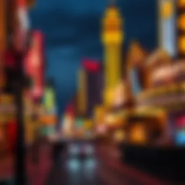 Fremont Street: A Nighttime Gem Atmospheric view of Fremont Street at night