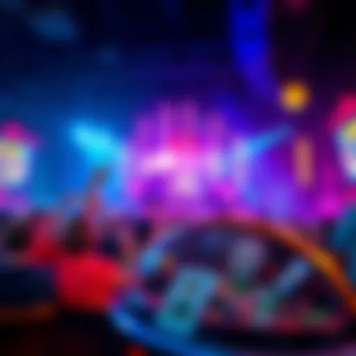 Pop Culture Betting Excitement A vibrant depiction of a pop culture event being bet upon